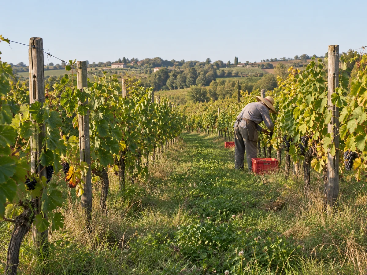 Vigneto dell'azienda agricola biologica Acà Oltrepò a Montù Beccaria, Oltrepò Pavese